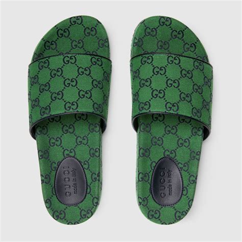 gucci gg slides blue|expensive Gucci slides.